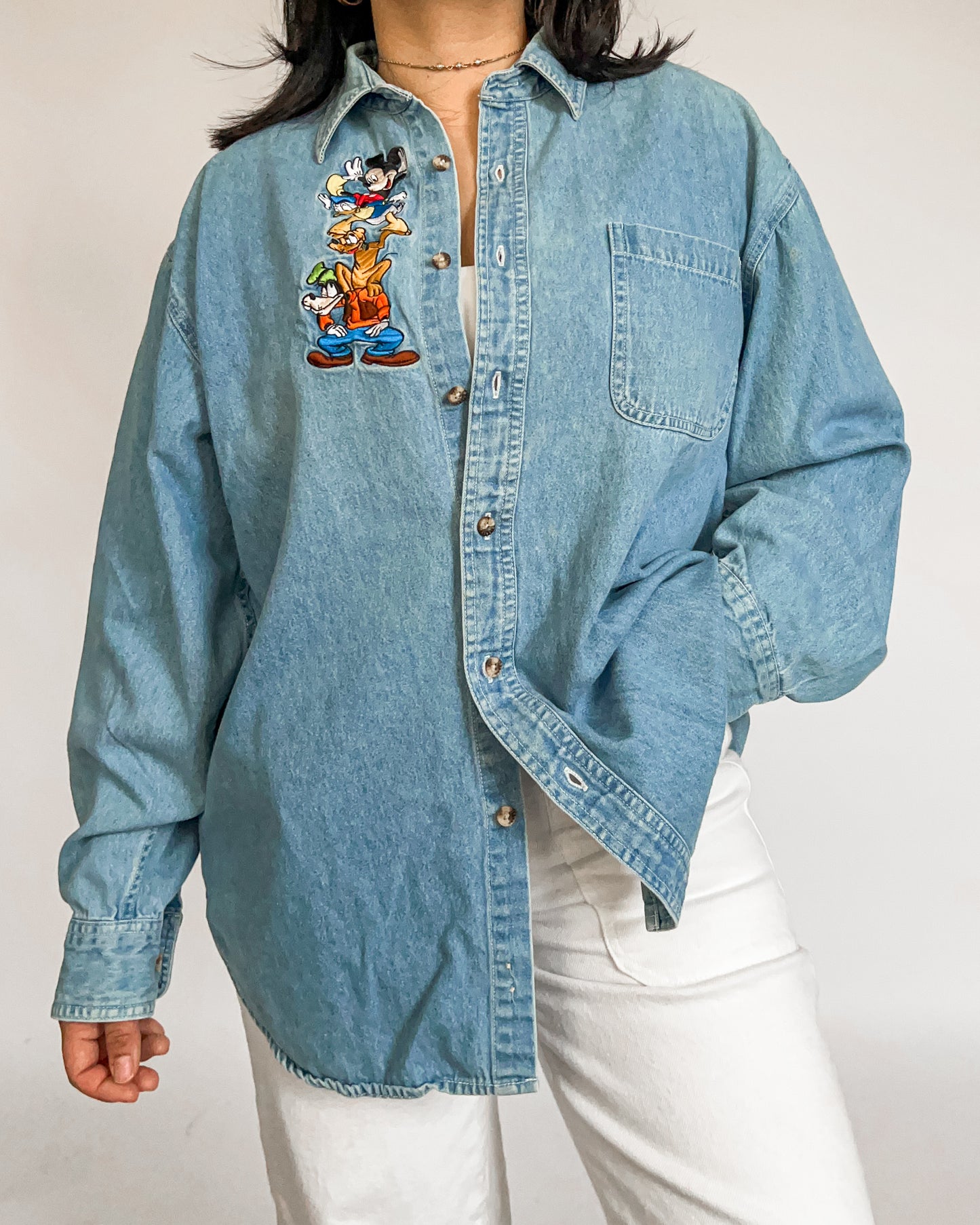 Mickey Denim Button Up