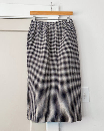 Navy Plaid Skirt
