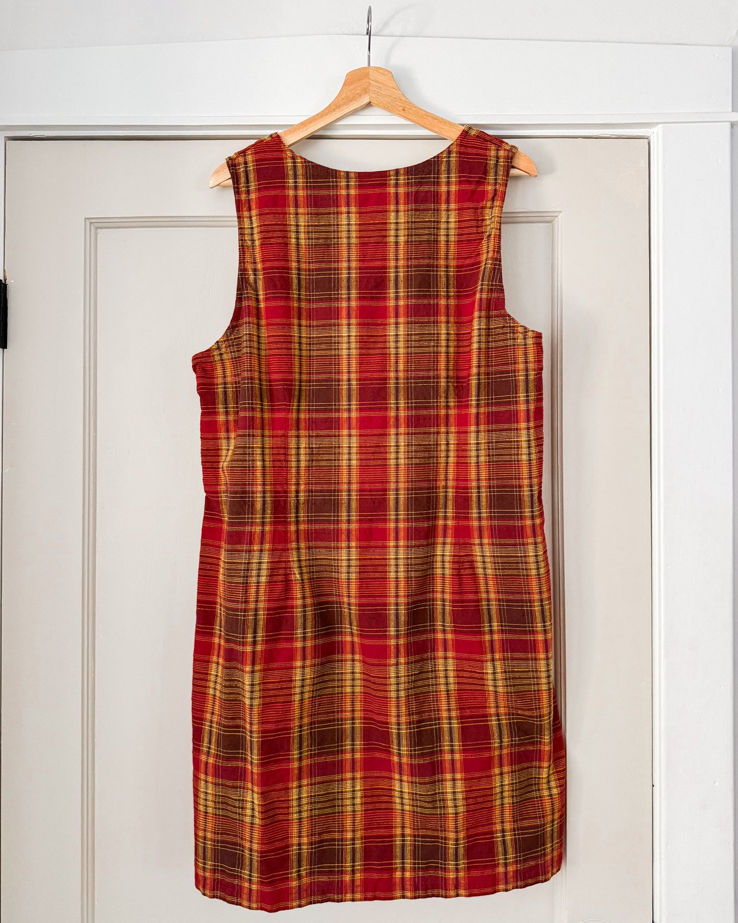 90’s Orange Plaid Dress