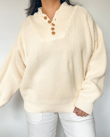 Eddie Bauer Henley Knitted Sweater