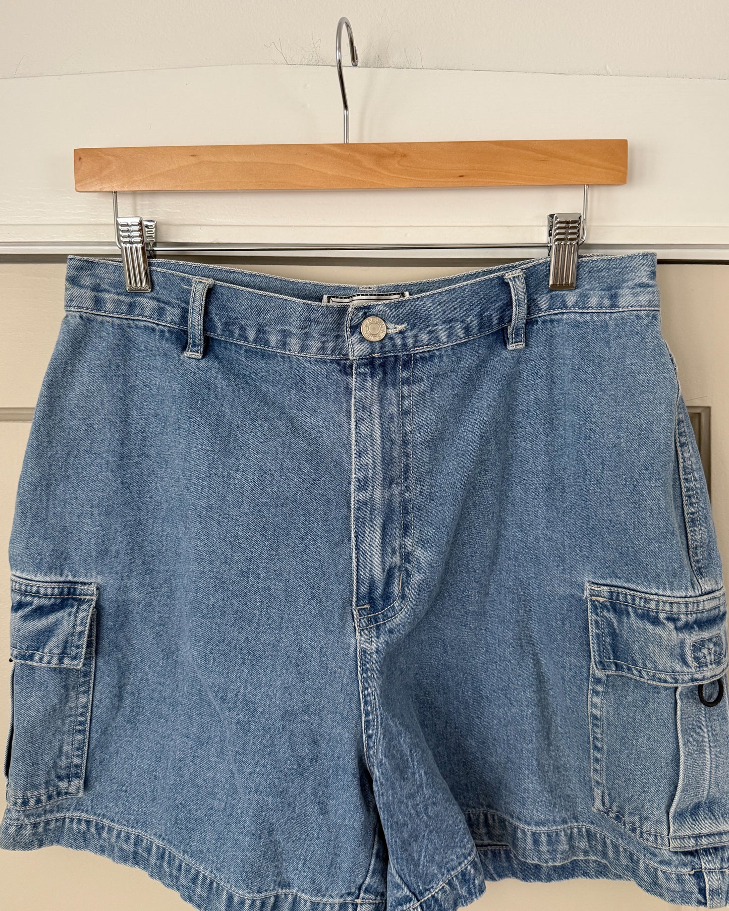 Vintage Chandra Cargo Denim Shorts