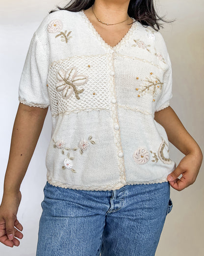 Knitted Floral Shirt