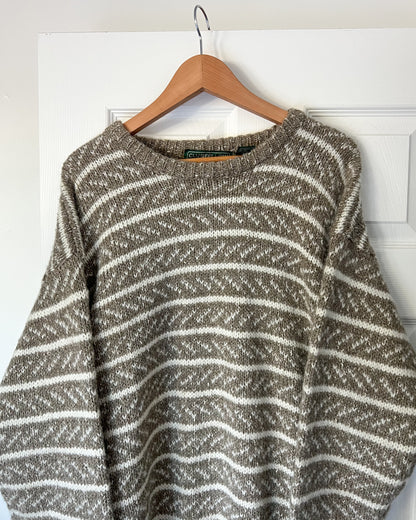 Vintage Striped Patterned Knitted Sweater