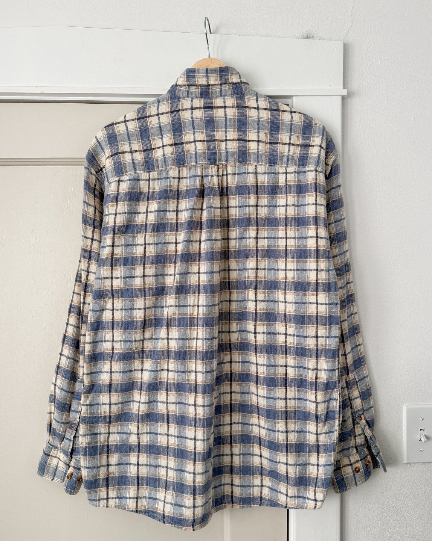 Blue Plaid Flannel Shirt