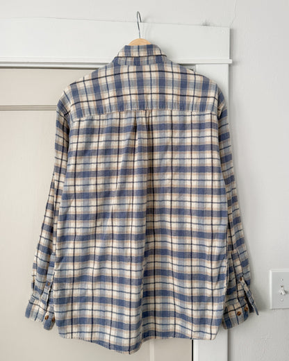 Blue Plaid Flannel Shirt