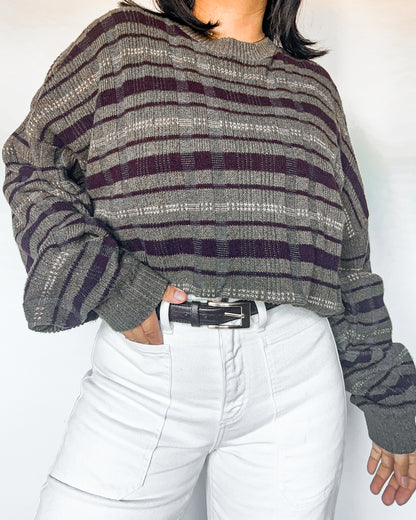 Plaid Knitted Sweater