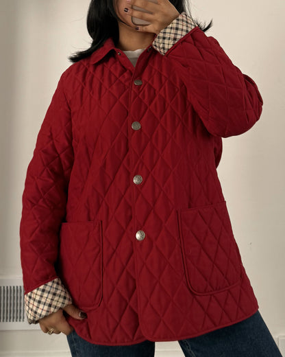 Red Quilted Coat