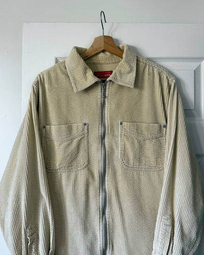Venezia Cream Corduroy Zip Up