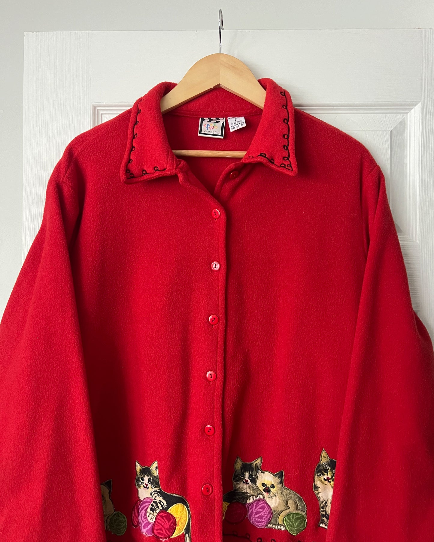 Cat Graphic Sherpa Jacket