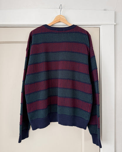 Vintage Claiborne Striped Knitted Sweater