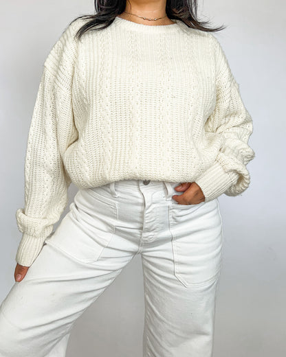 Cream Knitted Sweater