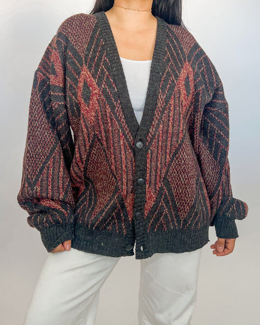 Abstract Knitted Cardigan