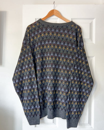 Diamond Patterned Knitted Sweater