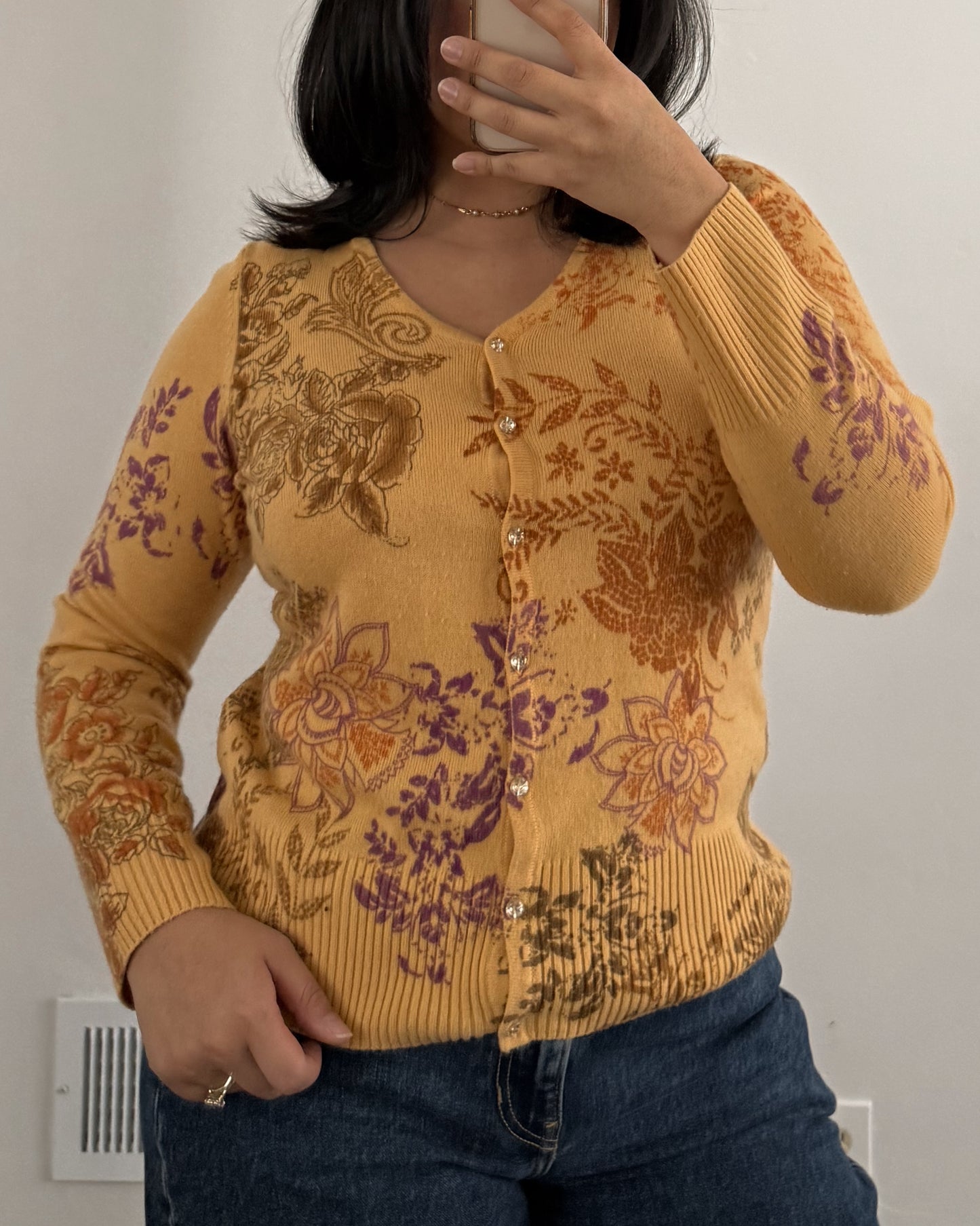 Floral Printed Cardigan