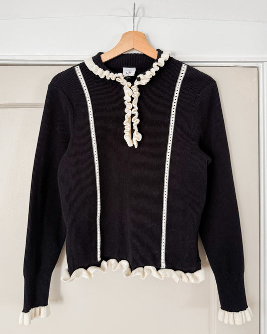 Cabi Black & White Blouse