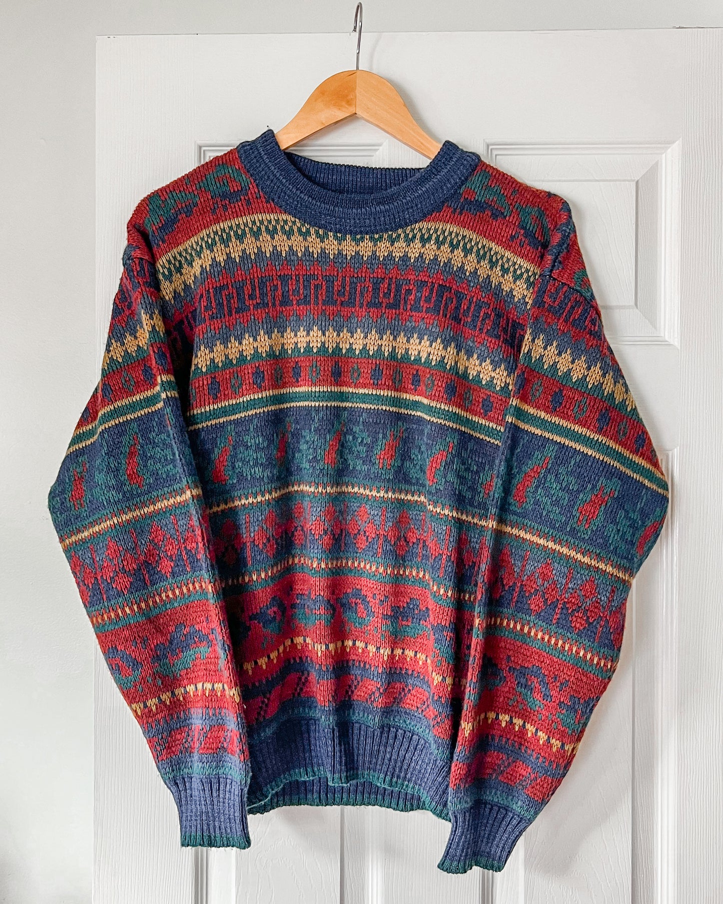 Multi Patterned Sears Knitted Sweater