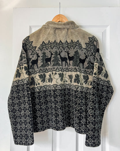 Deer and Leaf Fleece Jacket