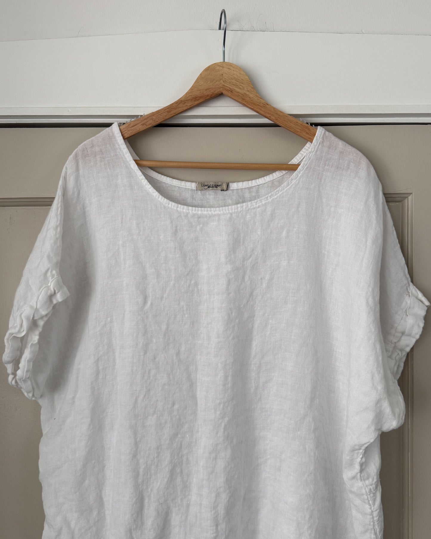 Italian Linen Eyelet T Shirt