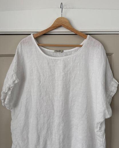 Italian Linen Eyelet T Shirt