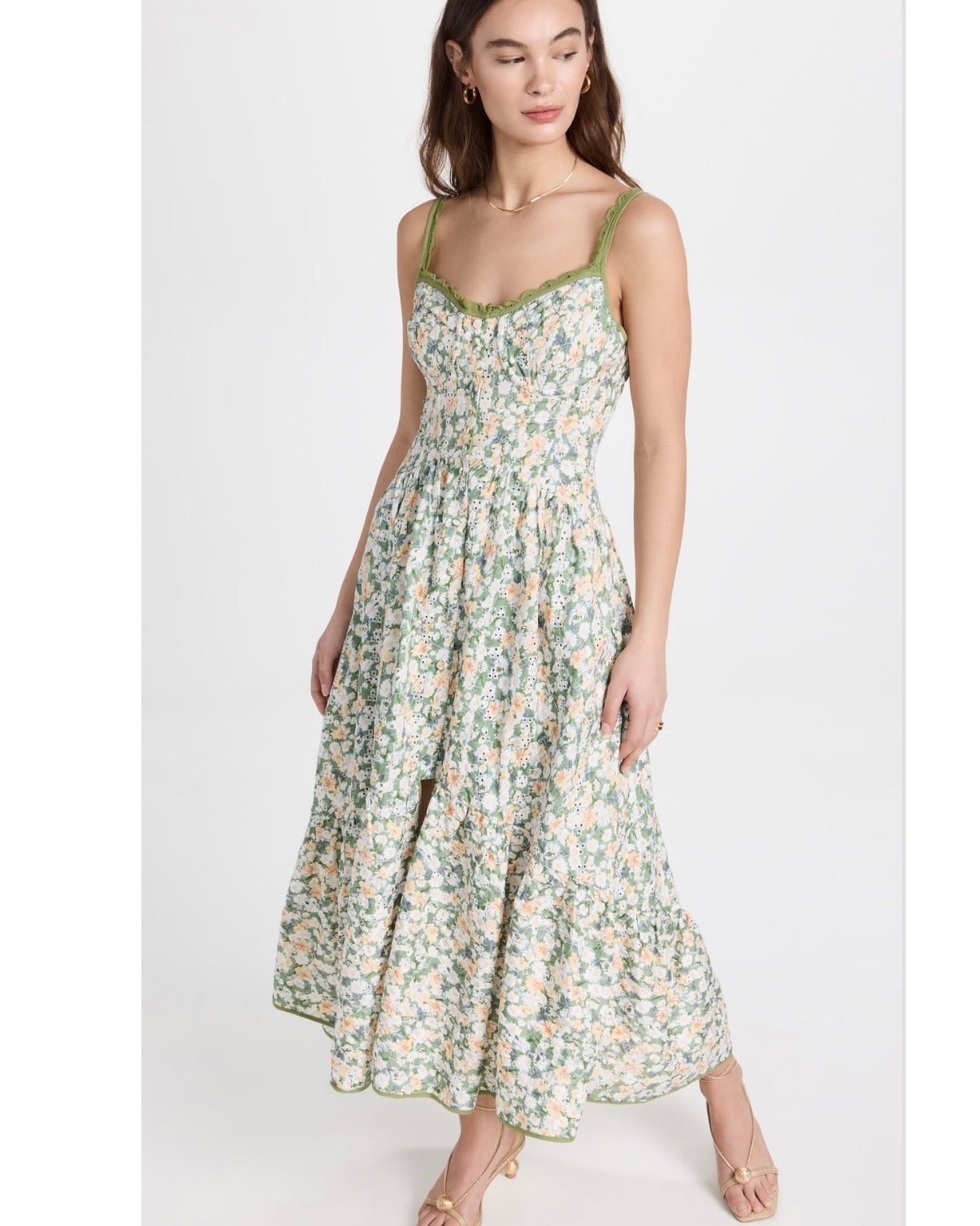 ASTR Green Floral Dress