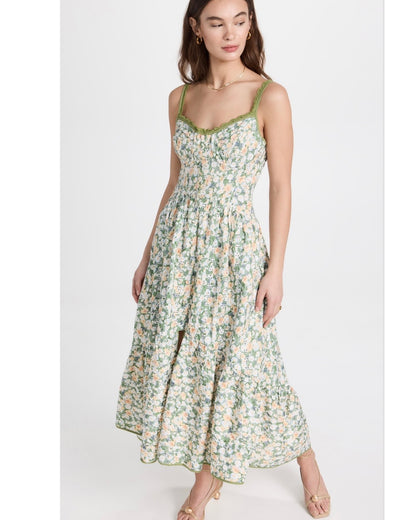 ASTR Green Floral Dress