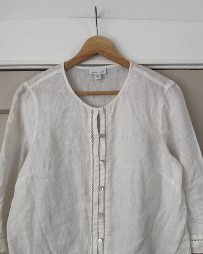 J. Jill Linen Eyelet Top