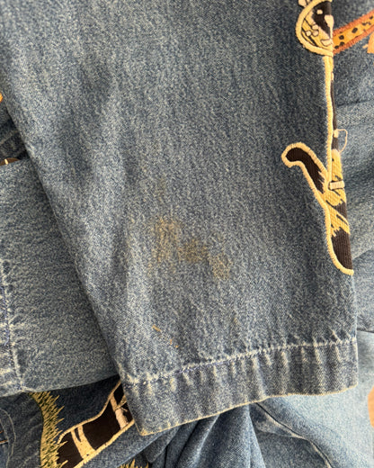 Vintage Life Style Denim Cat Jacket