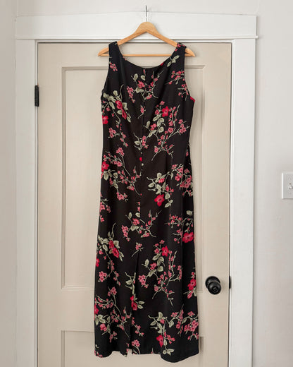 Black Floral Maxi Dress