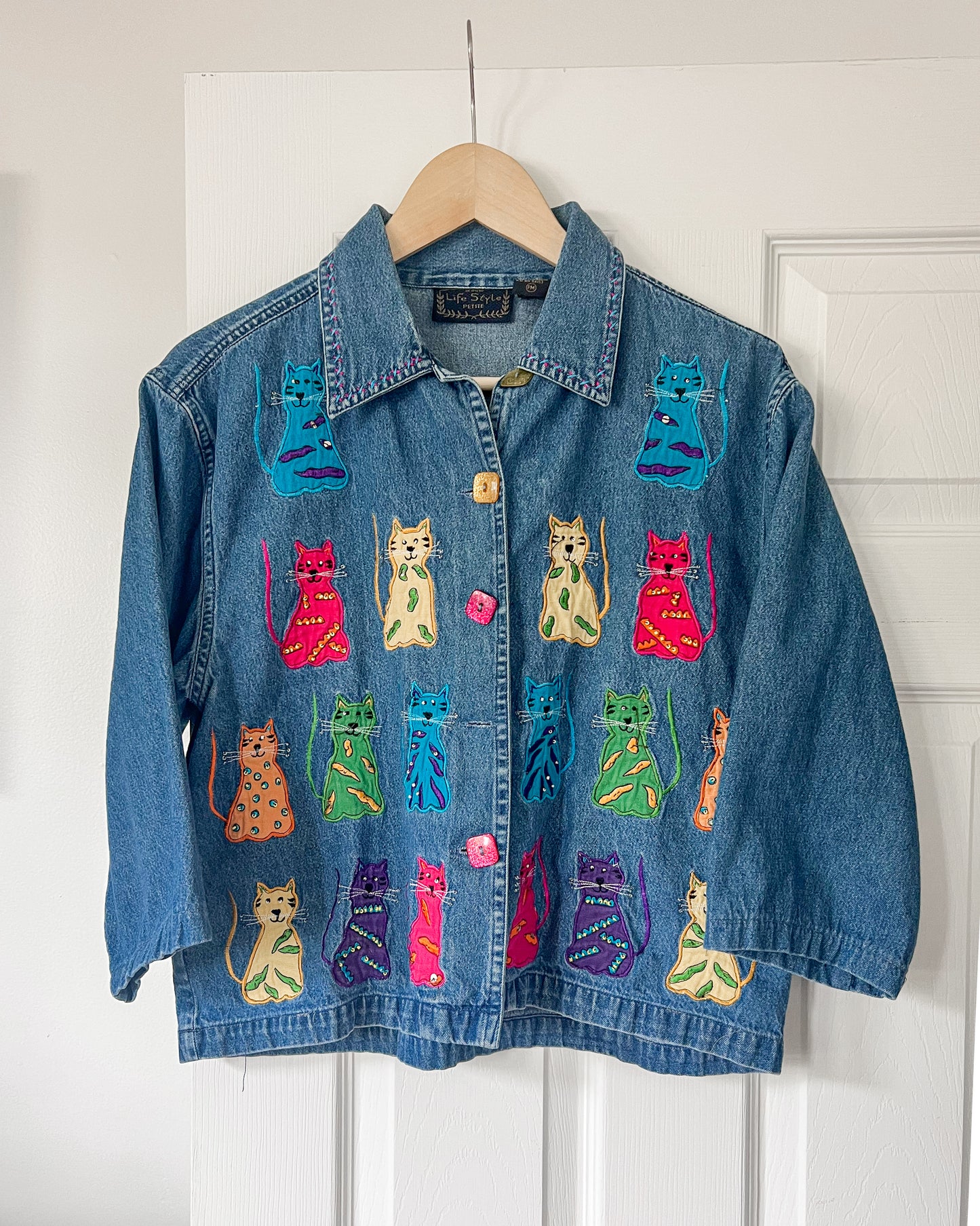 Vintage Cat Denim Jacket