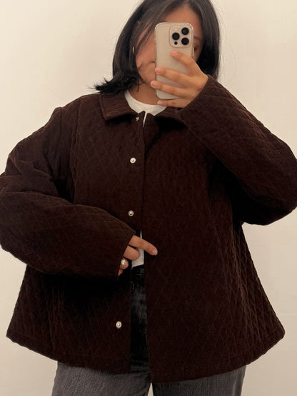 Brown Quilted Jacket