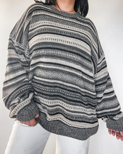 Multicolored Striped Knitted Sweater