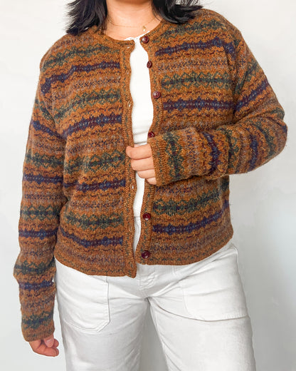 Vintage Wool Multicolored Cardigan