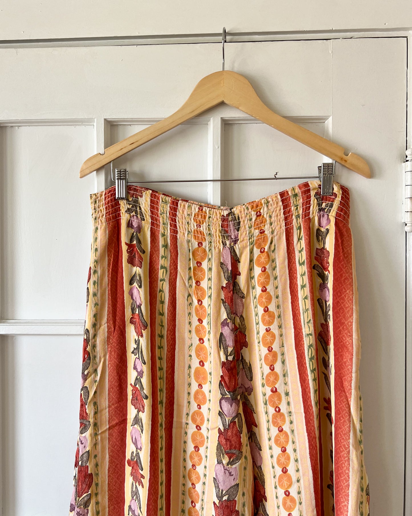 Multi Patterned Capri Wide Leg Pants and Matching Scarf