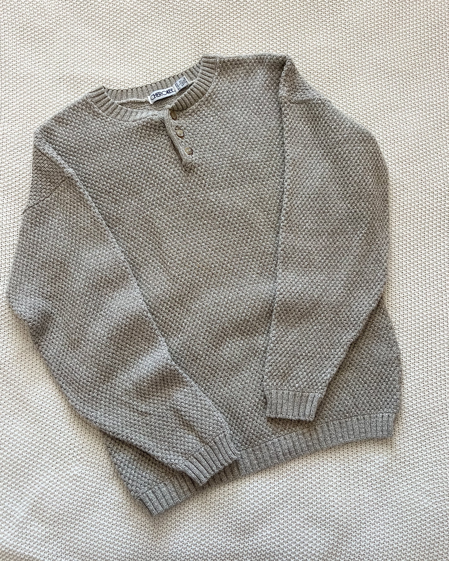 Cherokee Textured Knitted Henley