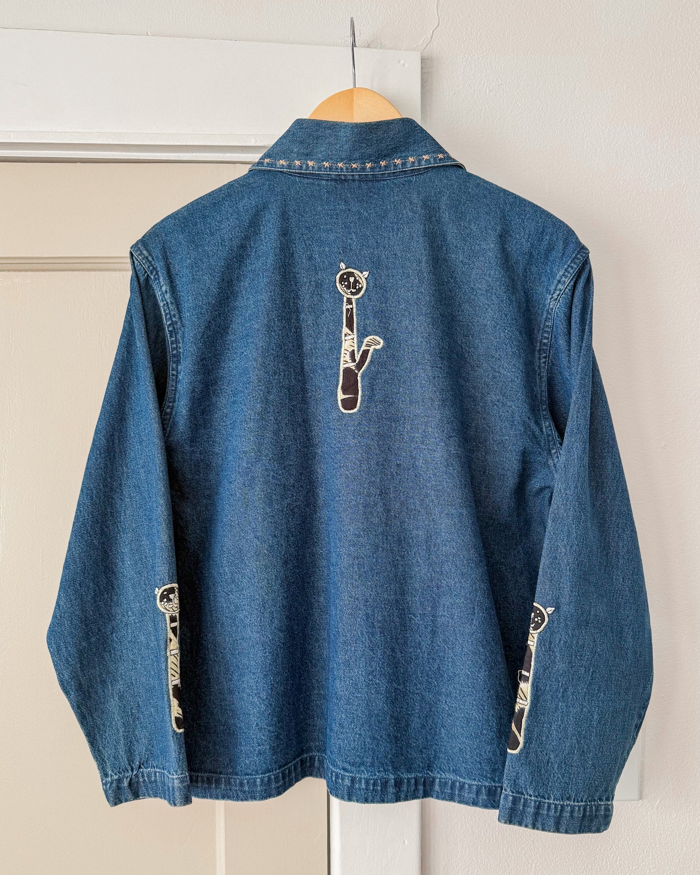 Vintage Life Style Denim Cat Jacket