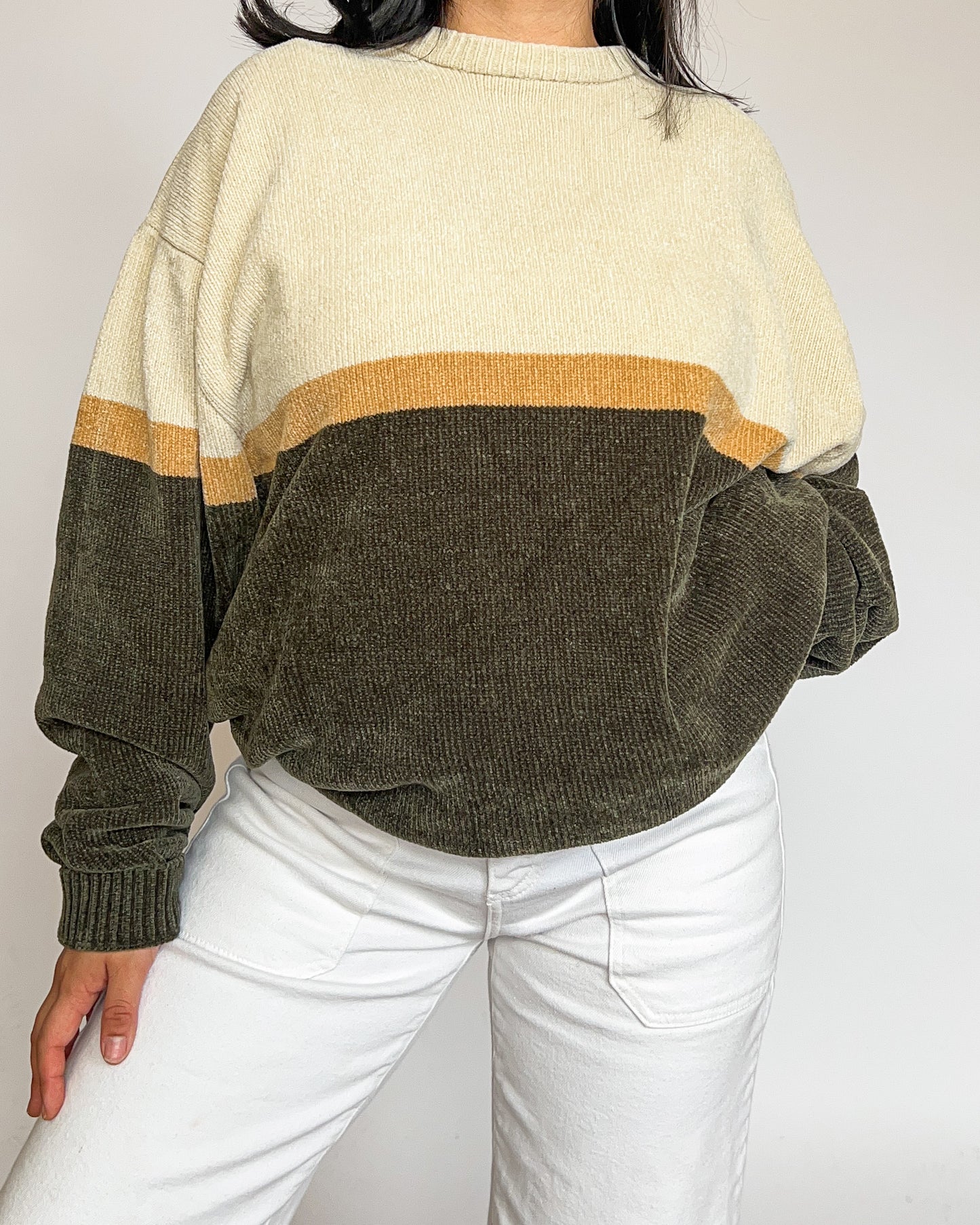 Colorblock Chenilli Sweater