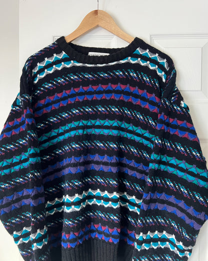 Vintage Colorful Knitted Sweater