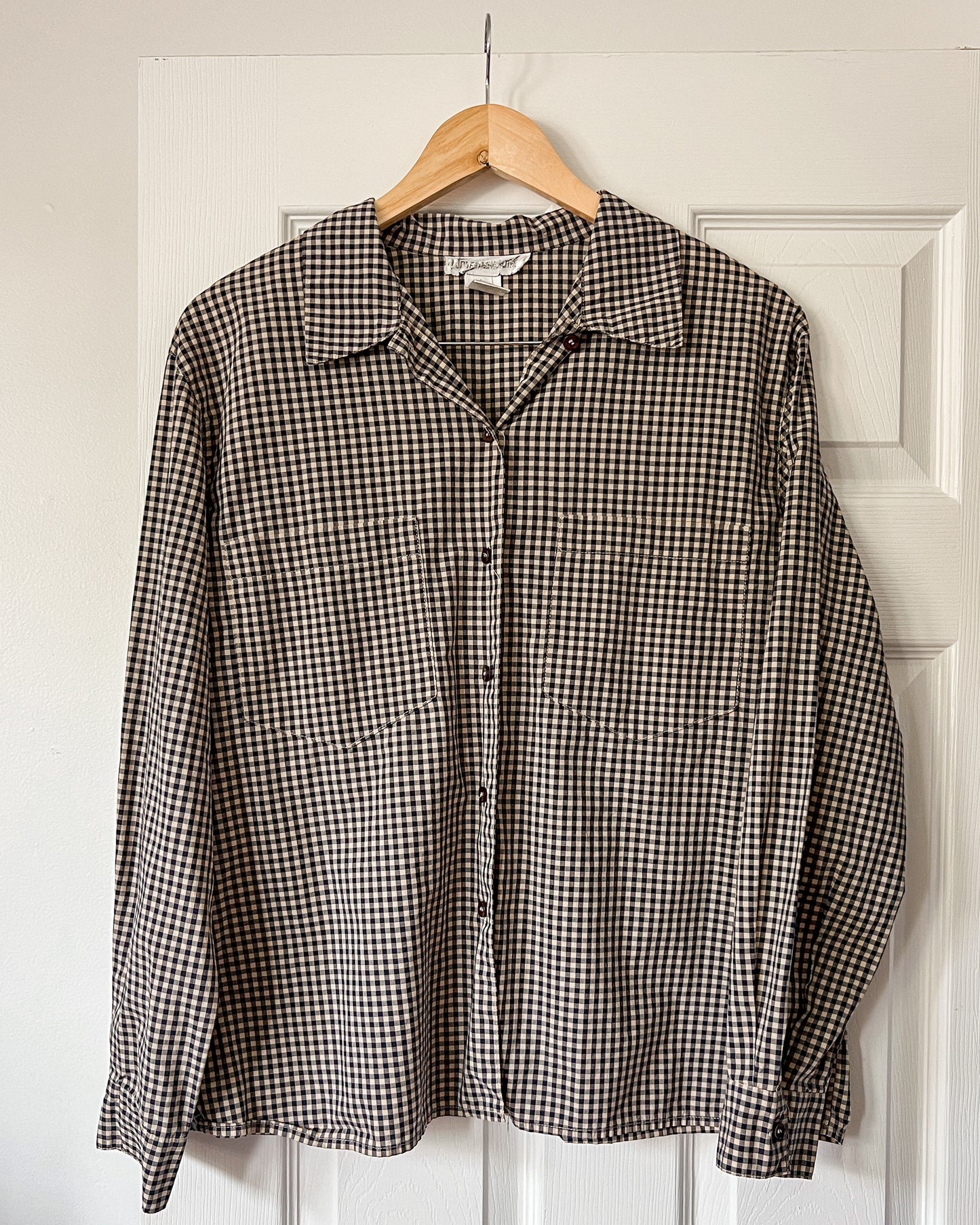 Gingham Long Sleeve Button Up