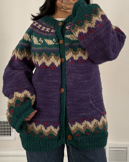 Vintage Hand Made Wool Cardigan