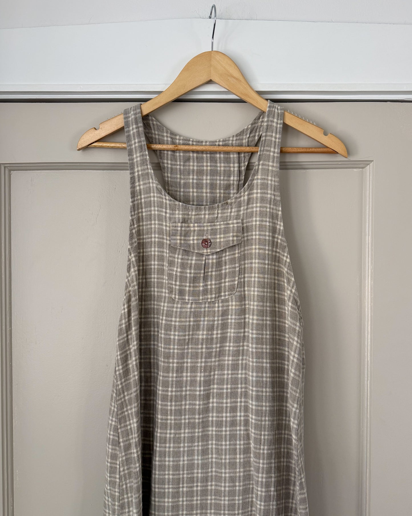 90’s Linen Plaid Dress