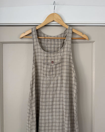 90’s Linen Plaid Dress