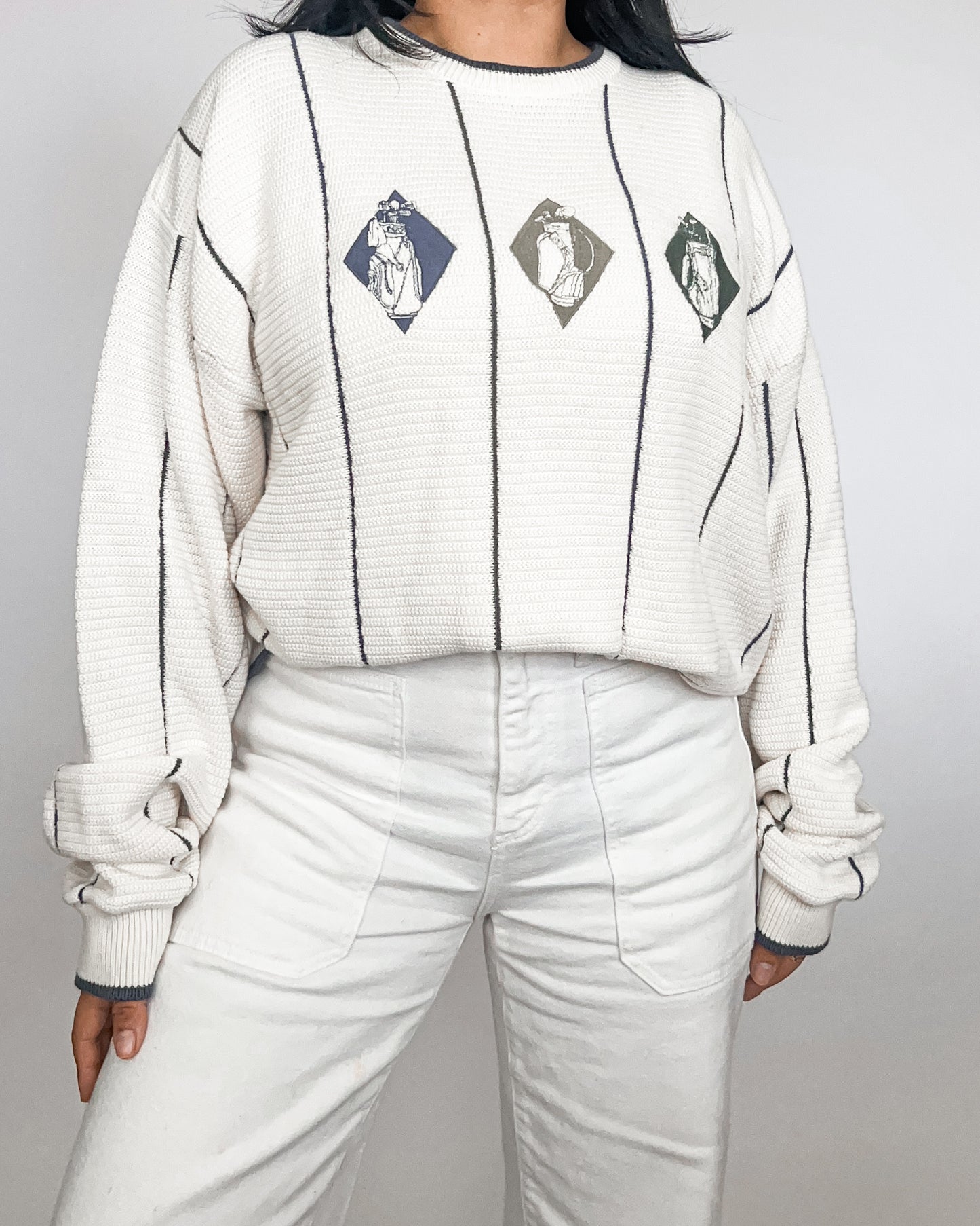 Golf Embroidered Knitted Sweater