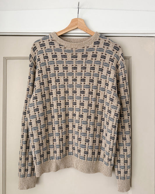 Basketweave Knitted Sweater
