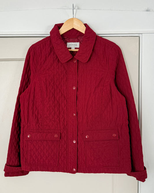 Merona Red Quilted Jacket