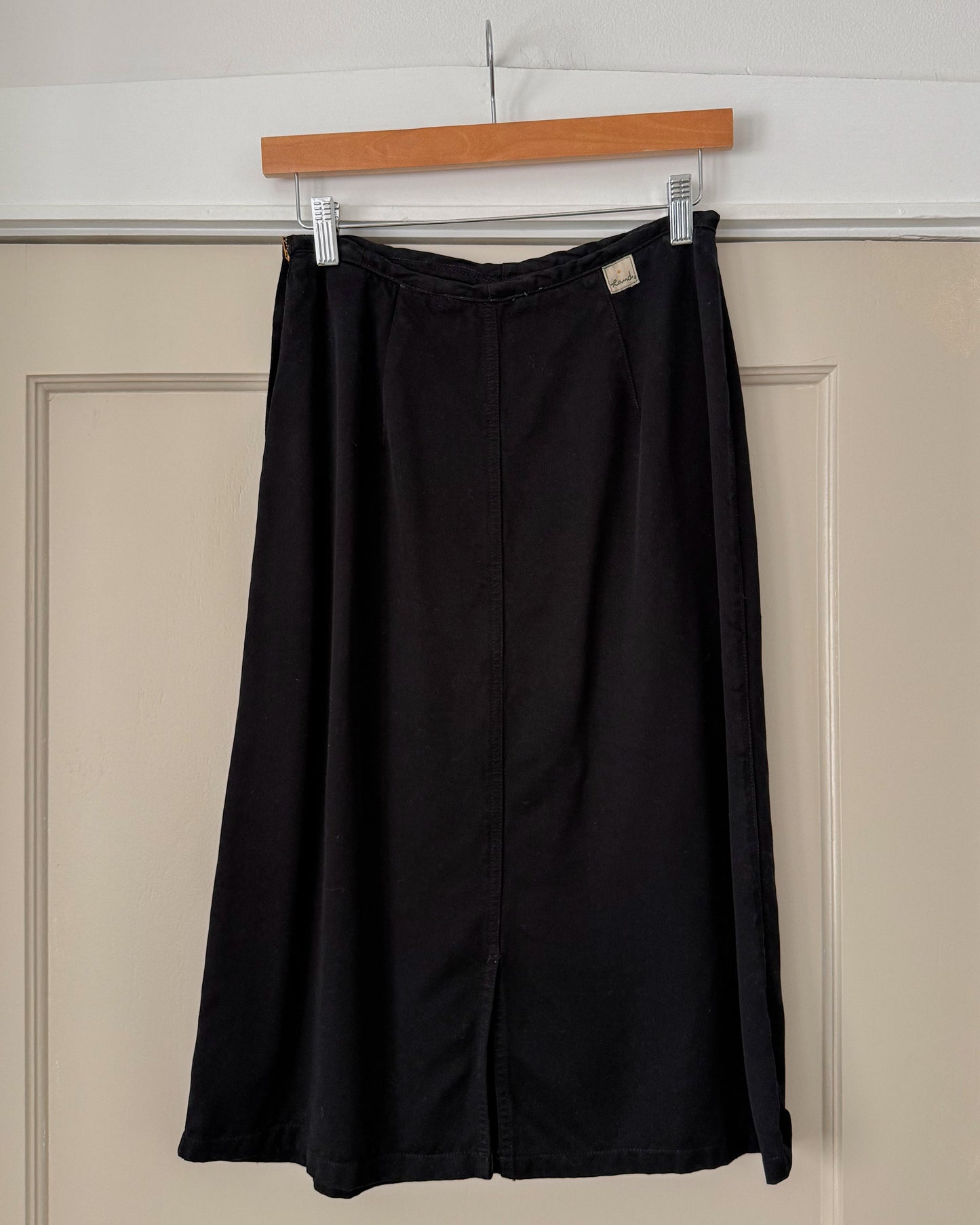 Vintage Black Midi Skirt
