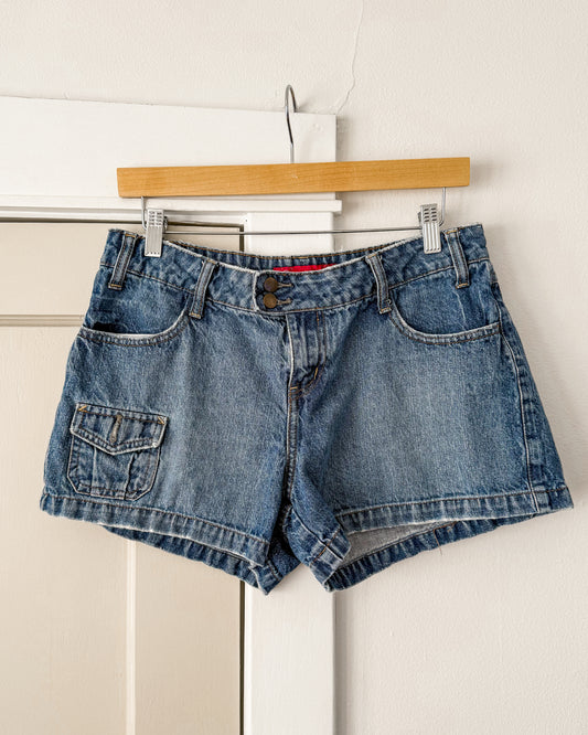 Low Rise Denim Shorts
