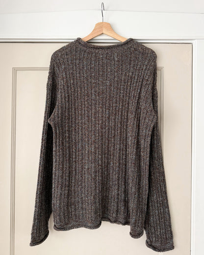 90’s Blue & Brown Knitted Sweater