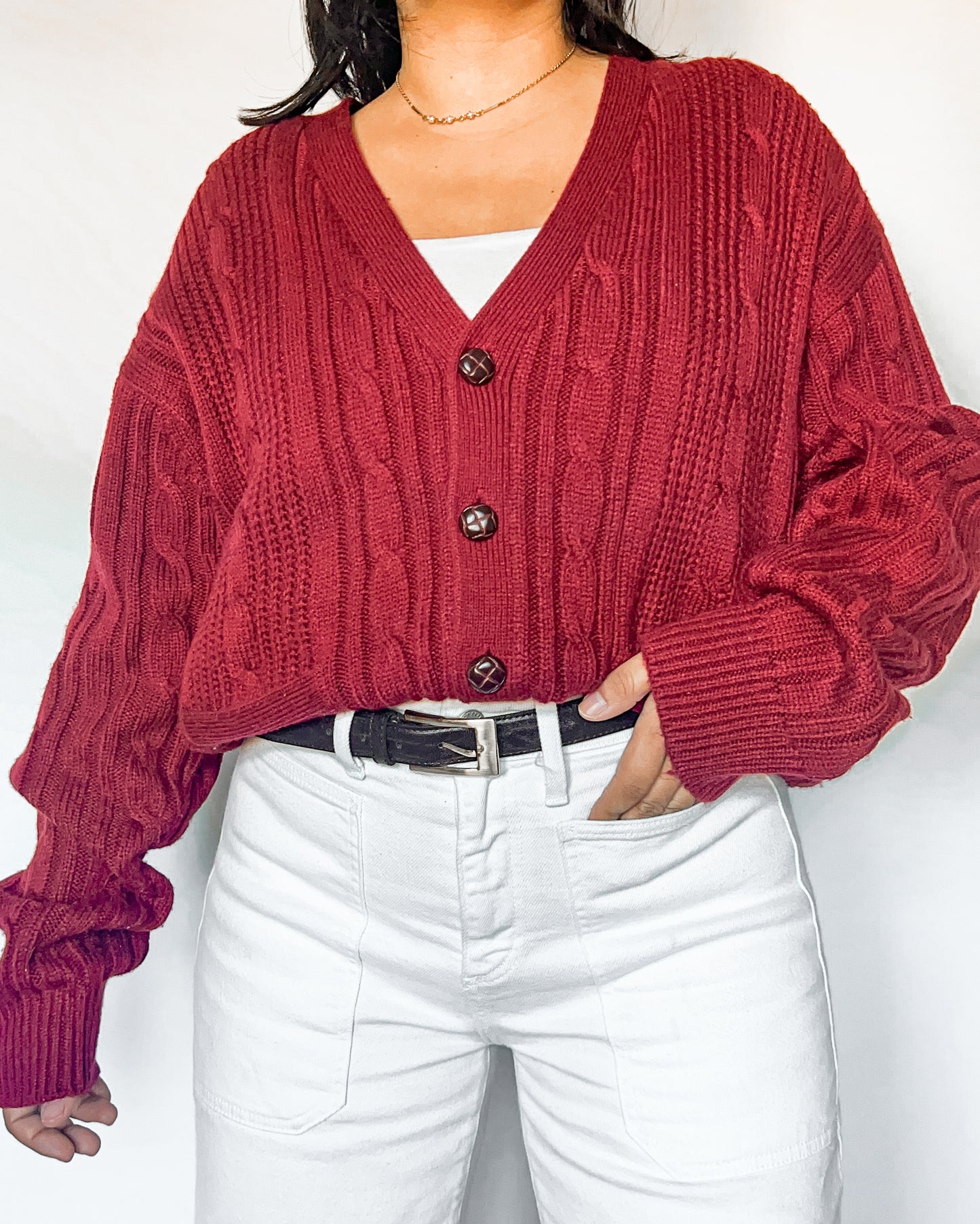 Towncraft Red Knitted Cardigan