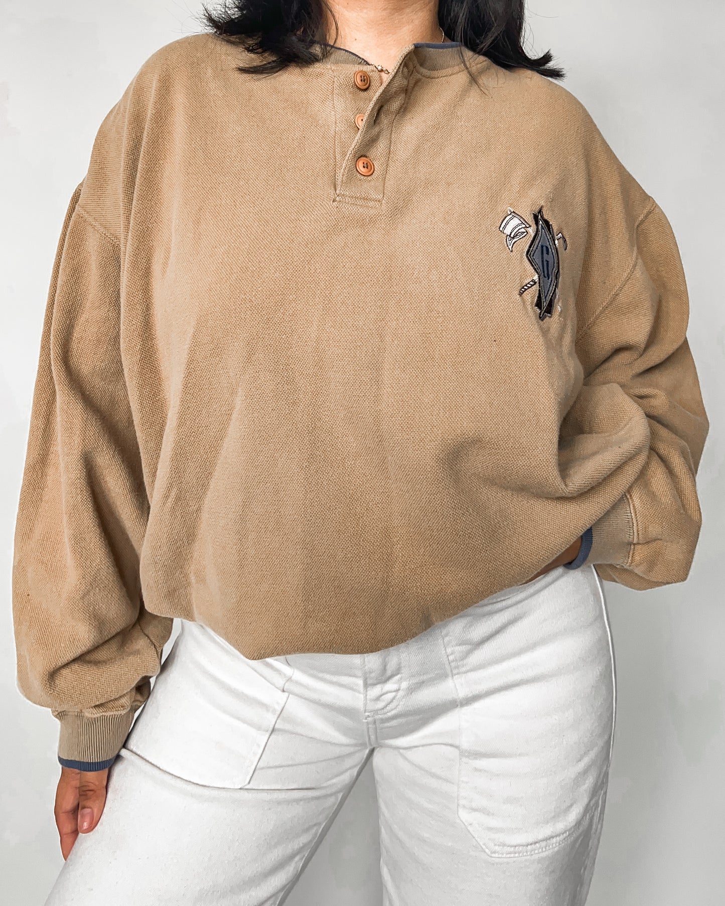 Golf Henley Embroidered Sweatshirt