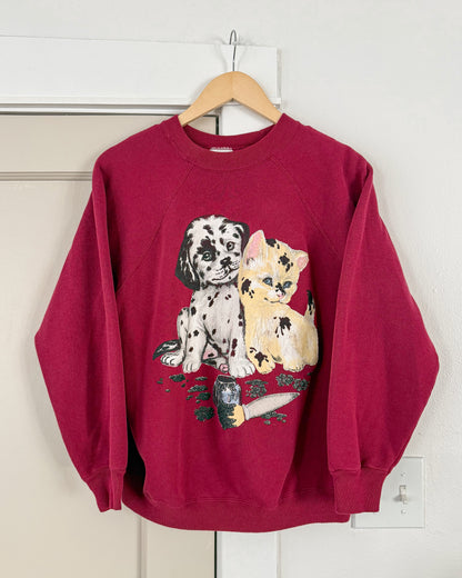 Vintage Dalmatian and Kitten Crewneck